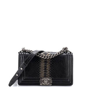 Chanel Boy Flap Bag Python Old Medium #239904C30B